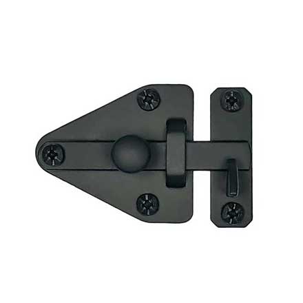 Acorn Manufacturing [AL5BR] Forged Iron Cabinet Latch - Smooth - Arrowhead - Matte Black Finish - 2 13/16&quot; L
