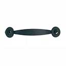 Acorn Manufacturing [APWBP] Forged Iron Cabinet Pull Handle - Smooth - Bean Ends - Matte Black Finish - 3 1/2&quot; C/C - 4 1/4&quot; L