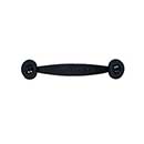 Acorn Manufacturing [RPWBP] Forged Iron Cabinet Pull Handle - Rough - Bean Ends - Matte Black Finish - 3 1/2" C/C - 4 1/4" L