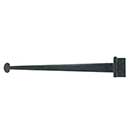 Acorn Manufacturing [IHLBP] Heavy Duty Steel Door Functional Strap Hinge - Surface Mount - Bean End - Beveled - Matte Black Finish - 30 3/4&quot; L