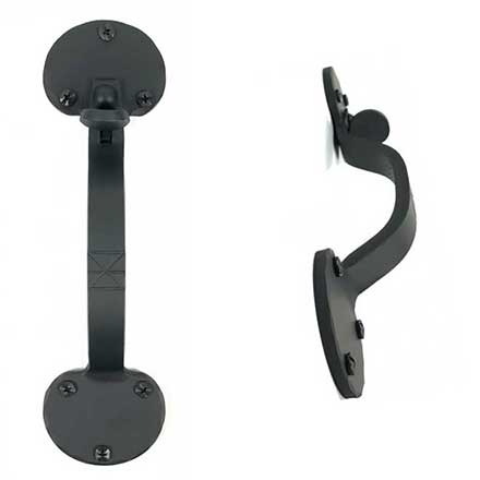 Acorn Manufacturing [ATXBD] Forged Iron Door Thumb Latch Dummy Handle - Bean Design - Smooth - Matte Black Finish - 10 3/16&quot; L