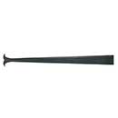 Acorn Manufacturing [IHWBP] Steel Door Strap Hinge Front - Whale Tail - Smooth - Matte Black Finish - 36" L