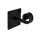 Acorn Manufacturing [AMXBP] Forged Iron Wall Hook - Scroll - Square Backplate - Black Finish - 2 3/8" Proj.