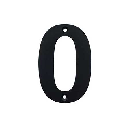 Acorn Manufacturing [AN0BP] Stainless Steel House Number - 0 - Black Finish - 4&quot; L