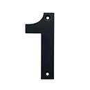 Acorn Manufacturing [AN1BP] Stainless Steel House Number - 1 - Black Finish - 4&quot; L
