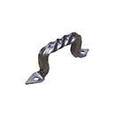 Artesano Iron Works [AIW-2022-NI] Wrought Iron Cabinet Pull Handle - Small - Twisted Handle - Heart Ends - Natural Finish - 2 5/8&quot; C/C - 3 1/2&quot; L