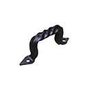 Artesano Iron Works [AIW-2022-SB] Wrought Iron Cabinet Pull Handle - Small - Twisted Handle - Heart Ends - Semi-Matte Black Finish - 2 5/8&quot; C/C - 3 1/2&quot; L