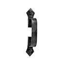 Artesano Iron Works [AIW-2023-SB] Wrought Iron Cabinet Pull Handle - Flat Bar - Angle Ends - Semi-Matte Black Finish - 5 1/8&quot; C/C - 6&quot; L