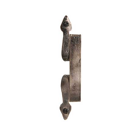 Artesano Iron Works [AIW-2024-NI] Wrought Iron Cabinet Pull Handle - Flat Bar - Spade Ends - Natural Finish - 5 1/4&quot; C/C - 6 1/4&quot; L