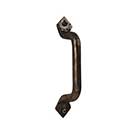 Artesano Iron Works [AIW-0004-SB] Wrought Iron Door Pull Handle - Smooth Round Bar - Angle Ends - Semi-Matte Black Finish - 6 1/4&quot; C/C - 1 1/4&quot; W x 7 1/4&quot; L