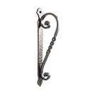 Artesano Iron Works [AIW-0006-NI] Wrought Iron Door Pull Handle - Twisted Scroll Bar - Hammered Backplate - Natural Finish - 9 3/8&quot; C/C - 1 3/4&quot; W x 10 1/8&quot; L