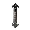Artesano Iron Works [AIW-0011-SB] Wrought Iron Door Pull Handle - Twisted Scroll Bar - Hammered Backplate - Semi-Matte Black Finish - 7 3/8&quot; C/C - 2 3/8&quot; W x 8 1/2&quot; L