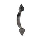 Artesano Iron Works [AIW-0012-SB] Wrought Iron Door Pull Handle - Arched Flat Bar - Heart Ends - Semi-Matte Black Finish - 6 5/8&quot; C/C - 1 5/8&quot; W x 8 3/8&quot; L