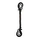 Artesano Iron Works [AIW-0020-SB] Wrought Iron Door Pull Handle - Twisted Bar w/ Double Hook Ends - Semi-Matte Black Finish - 6 1/4&quot; C/C - 1 3/4&quot; W x 11&quot; L