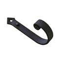 Artesano Iron Works [AIW-H1-C-SB] Wrought Iron Hanging Hook - Flat Bar w/ Scroll - Semi-Matte Black Finish - 5 3/8&quot; L
