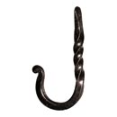 Artesano Iron Works [AIW-HOT-4] Wrought Iron Hanging Hook - Twisted Square Bar - Semi-Matte Black - 5&quot; L