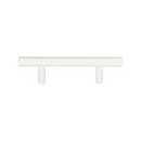 Atlas Homewares [A837-WG] Plated Steel Cabinet Pull Handle - Skinny Linea Series - Standard Size - High White Gloss Finish - 3&quot; C/C - 5 3/8&quot; L