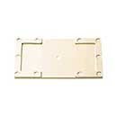 Atlas Homewares [378-PB] Die Cast Zinc Cabinet Knob Backplate - Campaign Series - Polished Brass Finish - 3 11/16" L