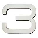 Atlas Homewares [PGN3-SS] Stainless Steel House Number - Paragon Series - Number 3 - Brushed Finish - 4&quot; H