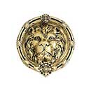 Brass Accents [A03-K5100-610] Solid Brass Door Knocker - Leo Lion - Highlighted Brass Finish - 8 3/8&quot; H