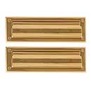 Brass Accents [A07-M0050-605] Solid Brass Door Mail Slot - Double Flap - Polished Brass Finish - 10&quot; L