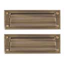 Brass Accents [A07-M0050-609] Solid Brass Door Mail Slot - Double Flap - Antique Brass Finish - 10&quot; L