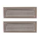 Brass Accents [A07-M0050-619] Solid Brass Door Mail Slot - Double Flap - Satin Nickel Finish - 10&quot; L