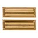 Brass Accents [A07-M0010-605] Solid Brass Door Mail Slot - Double Flap - Polished Brass Finish - 13&quot; L