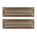Brass Accents [A07-M0010-609] Solid Brass Door Mail Slot - Double Flap - Antique Brass Finish - 13&quot; L
