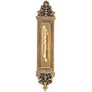Brass Accents [A04-P5231-CLN-610] Solid Brass Door Pull Plate - Apollo w/ Colonial Pull - Highlighted Brass Finish - 3 5/8&quot; W x 18&quot; L