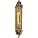 Brass Accents [A04-P5231-RV5-610] Solid Brass Door Pull Plate - Apollo w/ Small Colonial Revival Pull - Highlighted Brass Finish - 3 5/8&quot; W x 18&quot; L