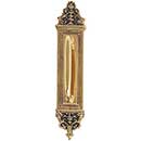 Brass Accents [A04-P5231-RV7-610] Solid Brass Door Pull Plate - Apollo w/ Large Colonial Revival Pull - Highlighted Brass Finish - 3 5/8&quot; W x 18&quot; L