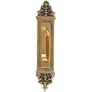 Brass Accents [A04-P5231-TRD-610] Solid Brass Door Pull Plate - Apollo w/ Traditional Pull - Highlighted Brass Finish - 3 5/8&quot; W x 18&quot; L
