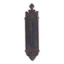 Brass Accents [A04-P5601-CLN-613VB] Solid Brass Door Pull Plate - Gothic w/ Colonial Wire Pull - Venetian Bronze Finish - 3 3/8&quot; W x 16&quot; L
