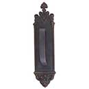 Brass Accents [A04-P5601-TRD-613VB] Solid Brass Door Pull Plate - Gothic w/ Traditional Pull - Venetian Bronze Finish - 3 3/8&quot; W x 16&quot; L