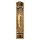 Brass Accents [A04-P5841-CLN-610] Solid Brass Door Pull Plate - Oxford w/ Colonial Wire Pull - Highlighted Brass Finish - 3 3/8&quot; W x 18&quot; L