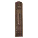 Brass Accents [A04-P5841-MSS-486] Solid Brass Door Pull Plate - Oxford w/ Mission Pull - Aged Brass Finish - 3 3/8&quot; W x 18&quot; L