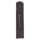 Brass Accents [A04-P5841-RV5-613VB] Solid Brass Door Pull Plate - Oxford w/ Small Colonial Revival Pull - Venetian Bronze Finish - 3 3/8&quot; W x 18&quot; L