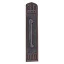 Brass Accents [A04-P5841-RV7-613VB] Solid Brass Door Pull Plate - Oxford w/ Large Colonial Revival Pull - Venetian Bronze Finish - 3 3/8&quot; W x 18&quot; L