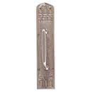 Brass Accents [A04-P5841-RV7-619] Solid Brass Door Pull Plate - Oxford w/ Large Colonial Revival Pull - Satin Nickel Finish - 3 3/8" W x 18" L
