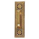 Brass Accents [A04-P7201-TRD-610] Solid Brass Door Pull Plate - Nantucket w/ Traditional Pull - Highlighted Brass Finish - 3 3/4" W x 13 7/8" L