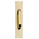 Brass Accents [A07-P6351-605] Solid Brass Door Pull Plate - Square Corner - Polished Brass Finish - 4&quot; W x 16&quot; L