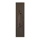 Brass Accents [A02-P7401-613PC] Solid Brass Door Pull Plate - Oil Rubbed Bronze Finish - 4" W x 16" L