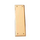 Brass Accents [A07-P5400-605] Solid Brass Door Push Plate - Quaker - Polished Brass Finish - 2 3/4&quot; W x 10&quot; L