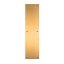 Brass Accents [A02-P7400-606] Solid Brass Door Push Plate - Satin Brass Finish - 4" W x 16" L