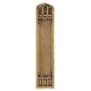 Brass Accents [A04-P5840-610] Solid Brass Door Push Plate - Oxford - Highlighted Brass Finish - 3 3/8&quot; W x 18&quot; L