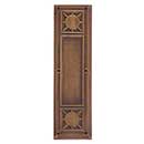 Brass Accents [A04-P7200-486] Solid Brass Door Push Plate - Nantucket - Aged Brass Finish - 3 3/4&quot; W x 13 7/8&quot; L