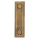 Brass Accents [A04-P7200-610] Solid Brass Door Push Plate - Nantucket - Highlighted Brass Finish - 3 3/4" W x 13 7/8" L