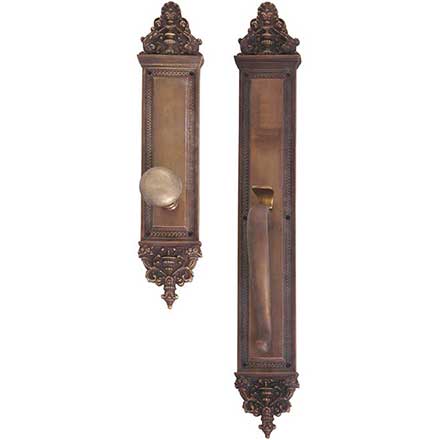 Brass Accents [D04-H524D] Solid Brass Door Entry Dummy Set - Apollo Series - 3 5/8&quot; x 25 1/2&quot; Plate