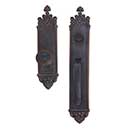 Brass Accents [D04-H564] Solid Brass Door Tubular Entry Set - Gothic Series - Double Cylinder - 3 3/8&quot; x 23 3/4&quot; Plate